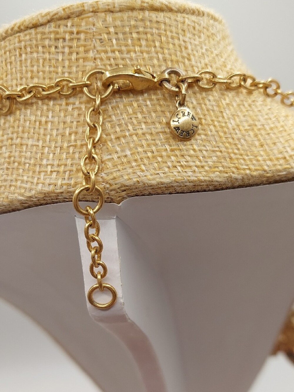 J. CREW Gold Tone AB RHINESTONE Statement Choker Necklace - Matte Goldtone EUC - Picture 5 of 9